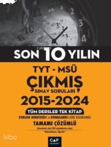 Çap Yayınları TYT MSÜ Son 10 Yılın Çıkmış Soruları