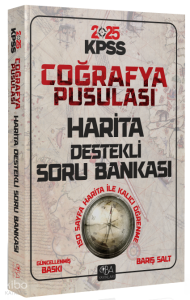 CBA Yayınları 2025 KPSS Coğrafya Pusulası Harita Destekli Soru Bankası Barış Salt- CBA Yayınları