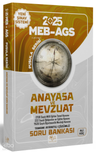 CBA Yayınları 2025 MEB-AGS Anayasa ve Mevzuat Soru Bankası Çözümlü Pusula Serisi
