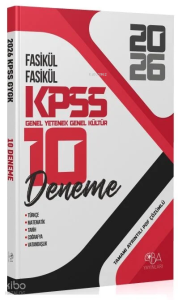 CBA Yayınları 2026 KPSS Genel Yetenek Genel Kültür 10 Deneme Fasikül Çözümlü