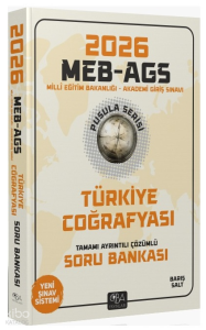CBA Yayınları 2026 MEB-AGS Türkiye Coğrafyası Soru Bankası Çözümlü Pusula Serisi
