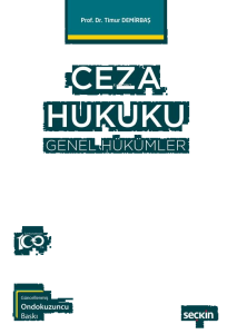 Ceza Hukuku;Genel Hükümler