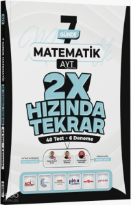 Ders Platosu AYT Matematik 7 Günde 2X Hızında Tekrar Deneme