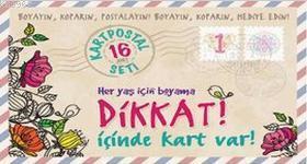 Dikkat İçinde Kart Var 1 (Ciltli); Her Yaş İçin Boyama