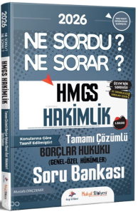 Dizgi Kitap 2026 Hukuk Atölyesi HMGS Hakimlik Ne Sordu Ne Sorar Borçlar Hukuku (Genel - Özel Hükümler) Tamamı Çözümlü Soru Bankası