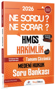Dizgi Kitap 2026 Hukuk Atölyesi HMGS Hakimlik Ne Sordu Ne Sorar Medeni Hukuk Tamamı Çözümlü Soru Bankası