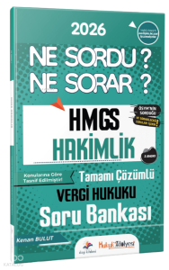 Dizgi Kitap 2026 Hukuk Atölyesi HMGS Hakimlik Ne Sordu Ne Sorar Vergi Hukuku Tamamı Çözümlü Soru Bankası