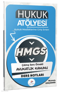 Dizgi Kitap 2026 Hukuk Atölyesi HMGS Hukuk Mesleklerine Giriş Sınavı Çıkmış Soru Örnekli Avukatlık Kanunu Ders Notları