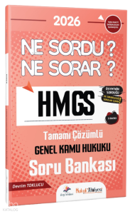 Dizgi Kitap 2026 Hukuk Atölyesi HMGS Ne Sordu Ne Sorar Genel Kamu Hukuku Tamamı Çözümlü Soru Bankası