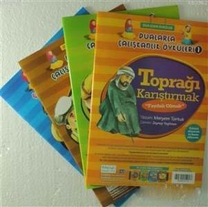 Dualarla Çalışkanlık Öyküleri (4 Kitap Takım); Türkçe-Osmanlıca