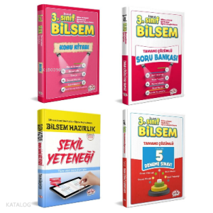 EDİTÖR 3. SINIF BİLSEM HAZIRLIK KİTAPLARI SETİ 4 LÜ SET