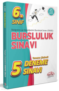 Editör Yayınevi 6. Sınıf Bursluluk Sınavı Çözümlü 5 Deneme Sınavı