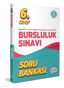 Editör Yayınevi 6. Sınıf Bursluluk Sınavı Soru Bankası