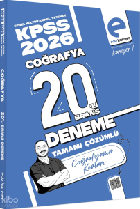 Edu Kariyer Coğrafyanın Kodları 2026 KPSS Coğrafya 20'li Branş Deneme Tamamı Çözümlü