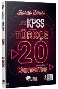Eğit Akademi KPSS Türkçe Tamamı Çözümlü 20 Bordo Deneme Sınavı