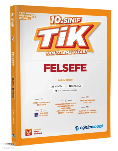 Eğitim Vadisi Yayınları 10. Sınıf Felsefe Tik Tam İzleme Kitabı