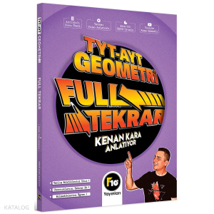 F10 Yayınları - 2023 TYT-AYT Geometri Full Tekrar Video Ders Kitabı