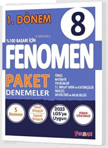 Fenomen Kitap 8. Sınıf 1. Dönem Fenomen Paket Denemeler