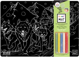 Funny Mat Sled Dogs and Kites 2 Paket with 5 'li Tebeşirli  Siyah Seri