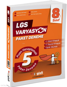 Gizli Yayınları 8.Sınıf LGS Varyasyon Tüm Dersler Deneme Sınavı