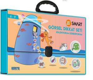 Görsel Dikkat Seti 6 - 9 Yaş - ZE² Smart - Eğleniyorum Öğreniyorum; 10 Adet Kitap - 1 Adet 12 Taşlı Eşleştirme Paneli