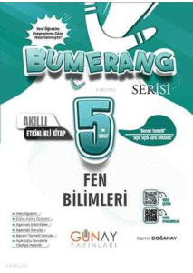 Günay Yayınları 5. Sınıf Bumerang Fen Bilimleri Akıllı Etkinlikli Kitap