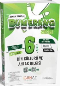 Günay Yayınları Bumerang Serisi 6. Sınıf Etkinlikli Din Kültürü ve Ahlak Bilgisi