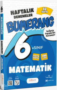 Günay Yayınları Bumerang Serisi 6. Sınıf Matematik 32 Haftalık Denemeleri