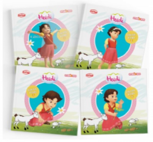 Heidi Etkinlik Kitapları Seti (4 Kitap);Boyama, Alıştırma, Eşleştirme, Bulmaca, Yaz çiz Bul