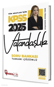 Hoca Kafası 2025 KPSS Vatandaşlık Soru Bankası Çözümlü - Esra Özkan Karaoğlu Hoca Kafası Yayınları