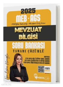 Hoca Kafası 2025 MEB AGS Mevzuat Bilgisi Soru Bankası Çözümlü