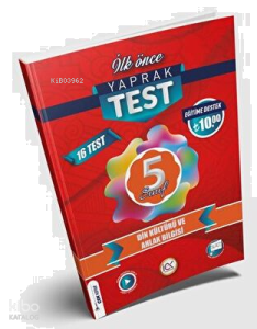 İlk Önce Yayıncılık 5. Sınıf Din Kültürü ve Ahlak Bilgisi Yaprak Test - 2023