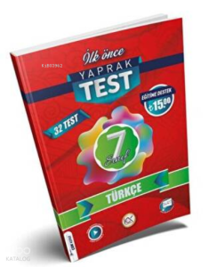 İlk Önce Yayıncılık 7.Sınıf Yaprak Test Türkçe