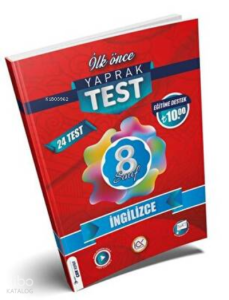 İlk Önce Yayıncılık 8.Sınıf Yaprak Test İngilizce