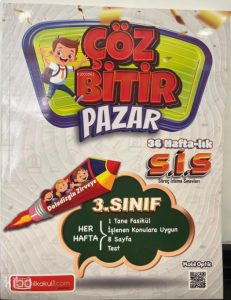 İlkokul1 Yayınları 3.Sınıf Çöz Bitir (36 Hafta, Haftalık Deneme )