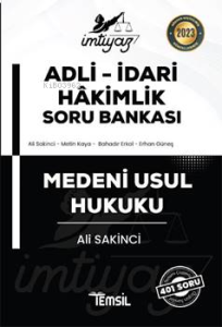 İmtiyaz Adli İdari Hakimlik Medeni Usul Hukuku Soru Bankası