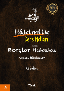 İmtiyaz Borçlar  Hukuku Genel Hükümler Hakimlik Ders Notları