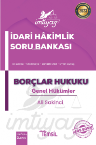 İmtiyaz İdari Hakimlik Soru Bankası Borçlar Hukuku Genel Hükümler