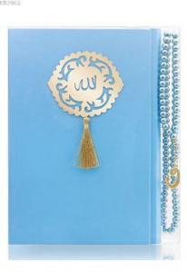 İnci Tesbih Hediyeli Mavi Kur'an'ı Kerîm