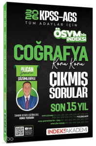 İndeks Akademi 2026 KPSS MEB-AGS Coğrafya ÖSYM'nin İndeksi Çıkmış Sorular Son 15 Yıl Konu Konu Çözümlü