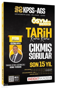 İndeks Akademi 2026 KPSS MEB-AGS Tarih ÖSYM nin İndeksi Çıkmış Sorular Son 15 Yıl Konu Konu Çözümlü