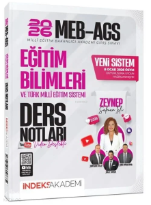 İndeks Akademi 2026 MEB-AGS Eğitim Bilimleri ve Türk Milli Eğitim Sistemi Video Ders Notları