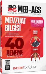 İndeks Akademi 2026 MEB-AGS Mevzuat Bilgisi 40 Deneme Çözümlü