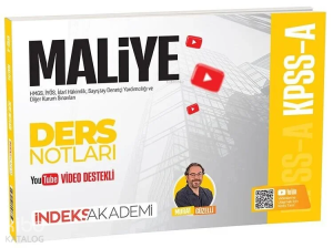 İndeks Akademi KPSS A Grubu Maliye Video Ders Notları