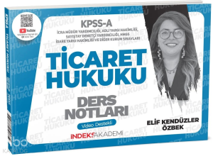 İndeks Akademi KPSS A Grubu Ticaret Hukuku Soru Bankası Çözümlü