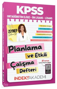 İndeks Akademi KPSS Planlama ve Etkili Çalışma Defteri