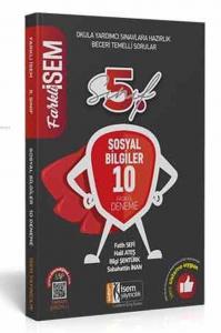 İsem Yayınları 5. Sınıf Farklı İsem Sosyal Bilgiler 10 Fasikül Deneme Çözümlü  İsem Yayın