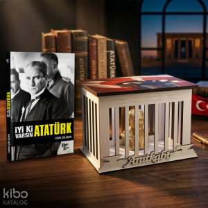 İyi ki Varsın Atatürk ve Atatürk Büstlü Ahşap Anıtkabir Işıklı Maket