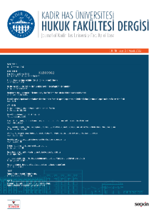 Kadir Has Üniversitesi Hukuk Fakültesi Dergisi Cilt:10 Sayı:2 Aralık 2022