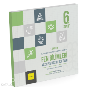 Kare Yayınları 6. Sınıf 1. Dönem Fen Bilimleri Yazılıya Hazırlık Kitabı